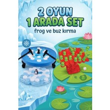 Farbu Oyuncak 2'li Set Buz Tuzağı Strateji Oyunu ve Denge Kurbağa Frog Oyunu Eğitici Aile ve Çocuk Kutu Oyunu