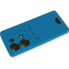 Mey Ithalat®   Redmi Note 13 Pro 4g Kılıf Kelvin Kartvizitli Silikon - Mavi