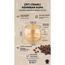 Rivo Home Decor Çift Cidarlı Borosilikat Cam Kupa 280 ml - Isıya Dayanıklı, El Yakmaz Kahve Fincanı