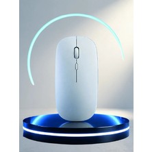 TKÇ Kablosuz Bluetooth Mouse Beyaz Renkli Cihazlar Için