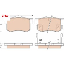 Arka Fren Balata Cıvıc 1.6l D16 Vtec Vtı 01-05 / 1.4l 1.6l 96-01/ Suzukı Sx4 1.6l M16A RW416 05-> Trw 43022S5AJ00/ 43022S6DE50/ 43022S2A000