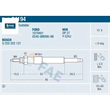 Kızdırma Bujisi Fıesta Iv-Focus-Focus Iı-Connect-Cmax-Smax-Galaxy-Mondeo 1.8 Tdci/1.8 D Fae XS4U6M090AB / 1079401