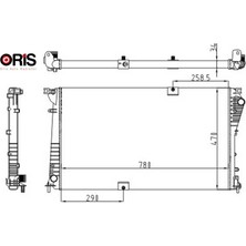 Oris Radyator Mechanical mt 780 470 34 Trafic Iı 2.0 Dci 01 630709-93857125 Orıs 2140000Q0D/ 4416965/ 8200465488