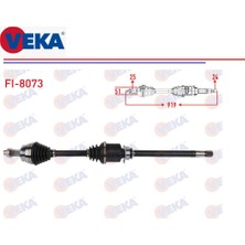 Komple Aks Sağ Fiat Fiorino 1,3d Mjt Bipper Nemo 1,3d Hdi Euro 5 2012+ 919 Mm. 51975576 Veka Fı-8073
