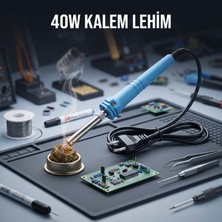 Zenviaa 40W Kalem Lehim Makinesi - Elektrikli - Mavi Renk  Zenviaae