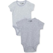 Hellobaby Erkek Bebek 2li Body Çıtçıtlı Çıtçıtlı Yaka Kısa Kol