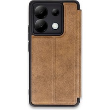 Mey Ithalat®   Redmi Note 13 Pro 5g Kılıf Flip Cover - Taba