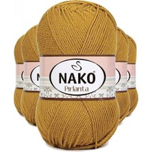 Pileli Store 5 Adet Pırlanta Amigurumi El Örgü Ipi Yünü Altın 6706