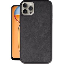 Marsilyan™- Apple Iphone 15 Pro Kılıf Aras Deri Kapak - Siyah