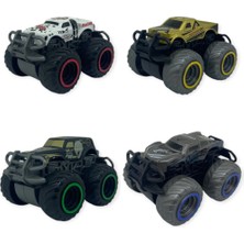 Esmera Superior Burst Siyah Renkli Mini Truck - 8 cm Hareketli Tekerlekli Oyuncak Araba - 1 Adet