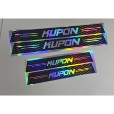 Şimika Kupon Araç Kapı Eşiği Sticker 4 Parça Set – Hologram Karbon Desen 2 Ön 2 Arka – 50 cm / 35 cm