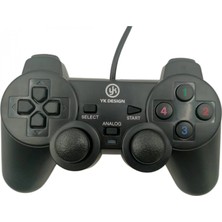 Pileli Store Çift Titreşimli USB Kablolu Oyun Kolu Pc Uyumlu Vibration Gamepad