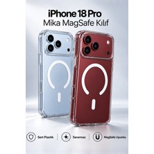 Evax (Pc Magsafe) iPhone 18 Pro Uyumlu Magsafe Özellikli Şeffaf Sert Mika Sararmaz Ince Fit Kılıf