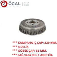 Öcal Arka Fren Kampana Renault Clio 5 1,0/1,3 Tce 1,5dci / Blue Twingo 3 0,9 1,0 432062488R R-1250 1 Adettir.