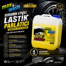 Max&Wash 4 kg Premium Seramik Etkili Lastik Parlatıcı – Islak Görünüm, Derin Parlaklık & Uzun Süreli Etki