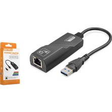 Hadron HDX7864 USB 3.0 Ethernet Adaptör Gigabit Siyah