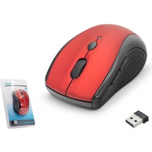 Hadron HDX3405R Dual Mode Kablosuz Mouse 2.4 Ghz Bluetooth 5.2 1600 Dpı Kırmızı Siyah