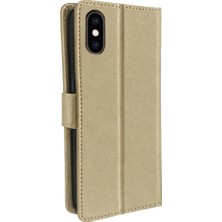 TeknoKapsül iPhone Xs Trend S Plus Kapaklı Kılıf - Gold