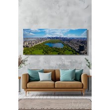 Şehber New York'taki Central Park'ın Havadan Panoramik Manzarası Yatay Kanvas Tablo  4522