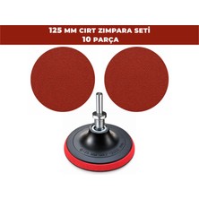 Titex Cırt Zımpara Seti 125 mm | 10 Parça | Matkap Aparatlı | Ahşap ve Metal Uyumlu