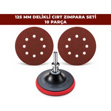 Titex Cırt Zımpara Seti 125 mm | 10 Parça | Matkap Aparatlı | Ahşap ve Metal Uyumlu