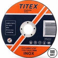 Titex Inox Metal Kesici Taş 115X1.0X22 mm