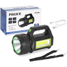 Pileli Store PS-385 Şarjlı Spot Fener 30W Cob LED Solar Powerbank Özellikli