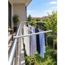 Etepzo Balkon Aleminyum Borular içim Çamaşır Askı Demiri | (50mm Boru Çaplı) | Çamaşırlık Balkon Demiri | Boru Tip| 55CM Uzunluk