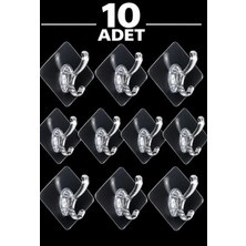 Esmana Living 10 Adet Kendinden Yapışkanlı Tekli Banyo Askı Aparatı 10 Adet