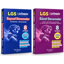 Periskop Yayınları Lgs 1. Dönem Tüm Kazanımlar Sayısal ve Sözel Denemeler Seti – 8. Sınıf Matematik Fen Türkçe Inkılap Din Ingilizce – 16 Deneme 720 Soru