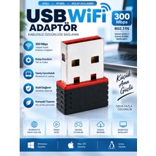 USB Wifi Adaptörü 300 Mbps 802.11N Kablosuz Ağ Alıcısı USB Wireless Dongle Masaüstü Laptop Wifi Kartı
