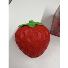 The Canelif Accessories Jumbo Büyük Boy Kokulu Çilek Squishy Sukuşi - 15 cm Yavaş Yükselen (Slow Rising) Antistres Sıkma Oyuncağı