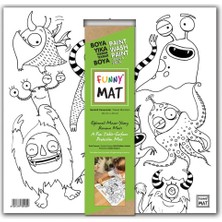 Happy Trend Çocuk Funny Mat White 40X40CM - Sevimli Canavarlar