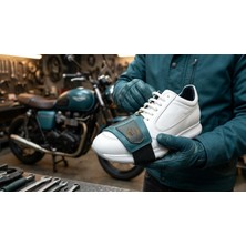 Happy Trend Motosiklet Ayakkabı Koruma Pedleri, Vites Ayakkabı Koruyucu,motorcycle Shoe Protector,motosiklet Deri AKSESUAR%100 Doğal Deri (Petrolyeşili)