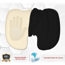Happy Trend Oturma Minderi Visko Cocix Elastik Minder Basur Minderi Oturma Simidi Yastığı Hemoroid Yastık, Figiza, Siyah, Standart