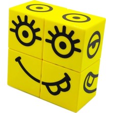 Happy Trend Manyetik Puzzle Suratlar - 4 Mıknatıslı Küp - Emojiler - Duygular