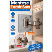 Ellante Menteşe Tamir Sacı 1 Adet – Dolap Kapak Menteşe Yuvası Onarım Plakası Metal Tamir Aparatı
