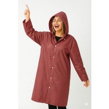 Happy Trend Su Geçirmez Kapüşonlu Yağmurluk, Hafif ve Katlanabilir Yağmur Pançosu, Rüzgar Geçirmez Seyahat & Kamp Ceketi