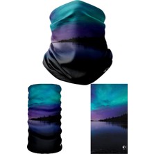 Happy Trend Taktik Multifunctional Blue Lake View Seamless Knitting Uv+ Neckerwear Face Mask Headband Bandana Do Rag Hairband