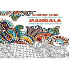 Happy Trend Şehri - Mandala: Desenler-Tezhipler-Şekillerle Büyükler Için Boyama Kitabı
