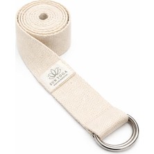 Happy Trend Organik Pamuk Yoga Pilates Kemeri Ekru Ham Renk 200 cm 5 cm En Yoga Kemeri
