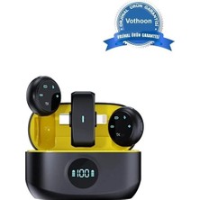 Pileli Store Kablosuz Profesyonel Ikili Yayın Yaka Mikrofonu Şarj Kutu Mıknatıslı Typce Lightning Çıkış Mikrofon