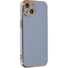 Bezos Apple iPhone 14 Uyumlu Kılıf Volet Silikon - Mavi