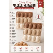 Stork 2 Adet 12’li Silikon Deniz Kabuğu Madeleine Kalıbı – Yapışmaz Kek ve Çikolata Kalıbı | Isıya Dayanıklı Kırmızı, Bpa Free