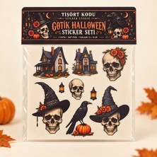 Tişört Kodu Gotik Halloween Mat Vinil Sticker Seti – 2 Sayfa