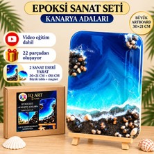 IQ ART by Natalie Epoksi Reçine Seti «KANARYA ADALARI» – Deniz Temalı Premium Hediye Seti – Video Eğitimli Epoksi Reçine Kiti- Hobi Kiti, Epoksi Başlangıç Seti, Epoksi Sanat Seti