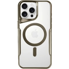 Mey Ithalat®  iPhone 16 Pro Max Kılıf Boyi Magsafe Silikon Kapak - Çöl Titanyum