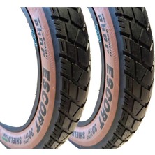 Bike Sky  Obor 20X4.0 E-Bike Zırhlı Dış Lastik Seti (Ön + Arka) – Amber Yanaklı, Düşük Yuvarlanma Dirençli