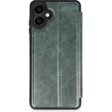 Mey Ithalat®  Samsung Galaxy A06 Kılıf Flip Cover - Koyu Yeşil