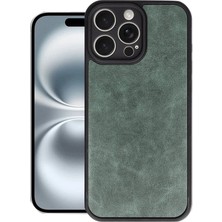 Mey Ithalat®  iPhone 16 Pro Kılıf Aras Deri Kapak - Koyu Yeşil
